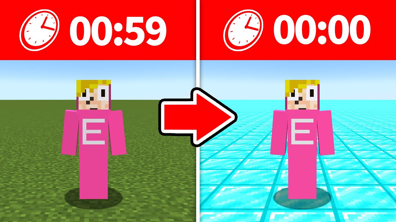 60秒後にブロックが全て変わる世界でスーパーハードコア【マイクラ】