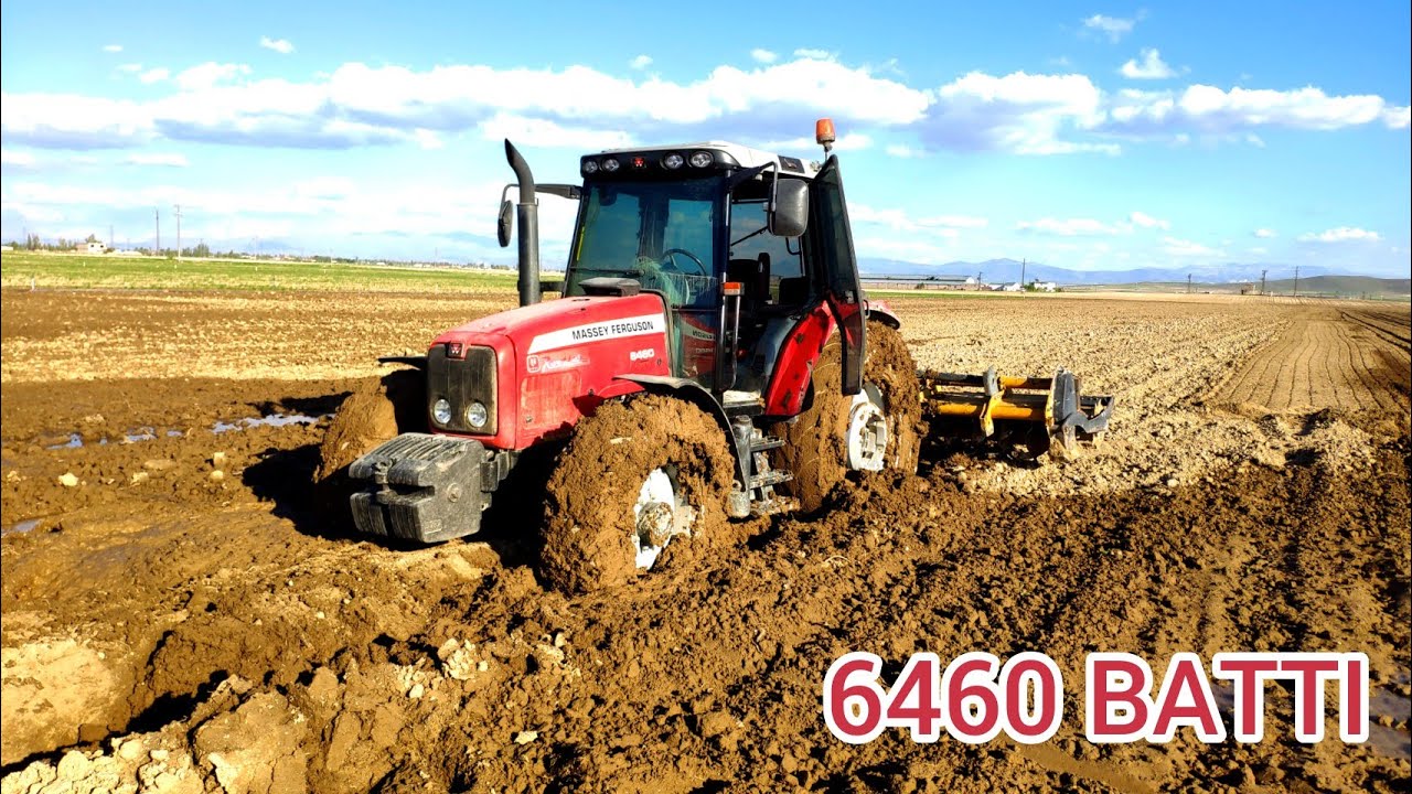 MF 6460 ŞASEYE KADAR BATTI !! / 3 TRAKTÖR LE ZOR ÇIKARTTIK / TARLA BATAKLIK OLMUŞ