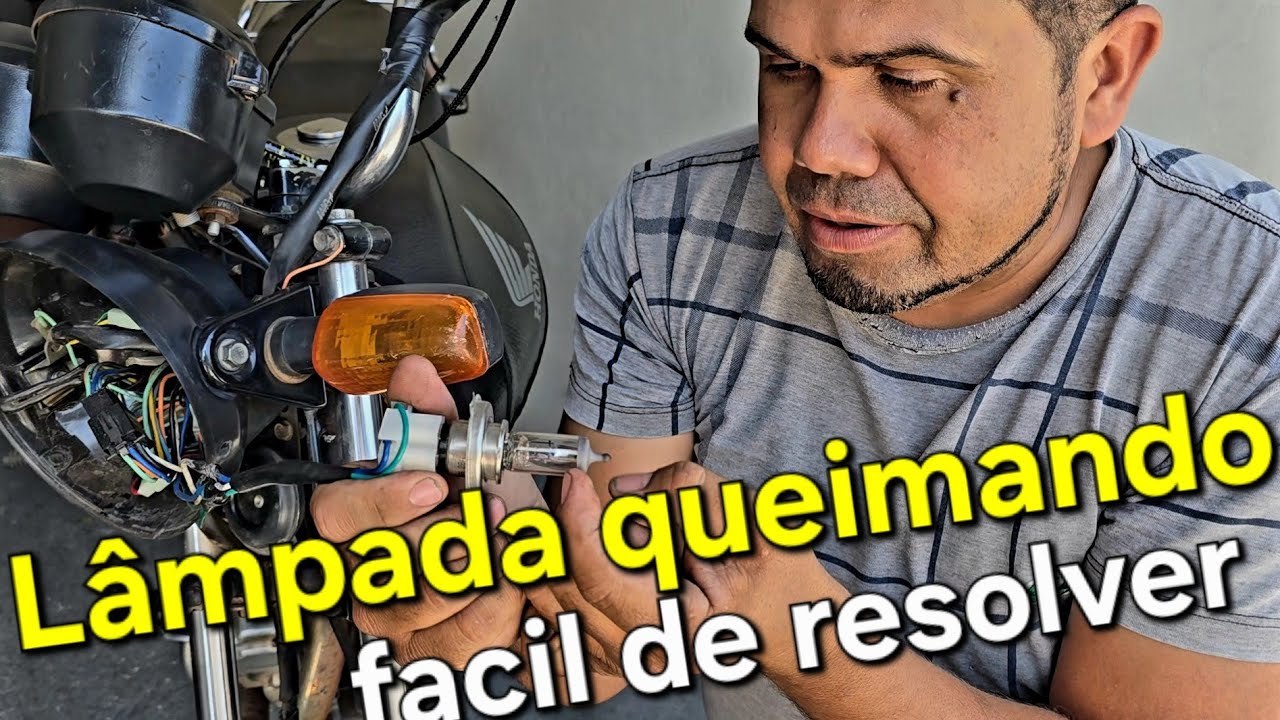  como resolver moto queimando lâmpada direto gastando 35 reais