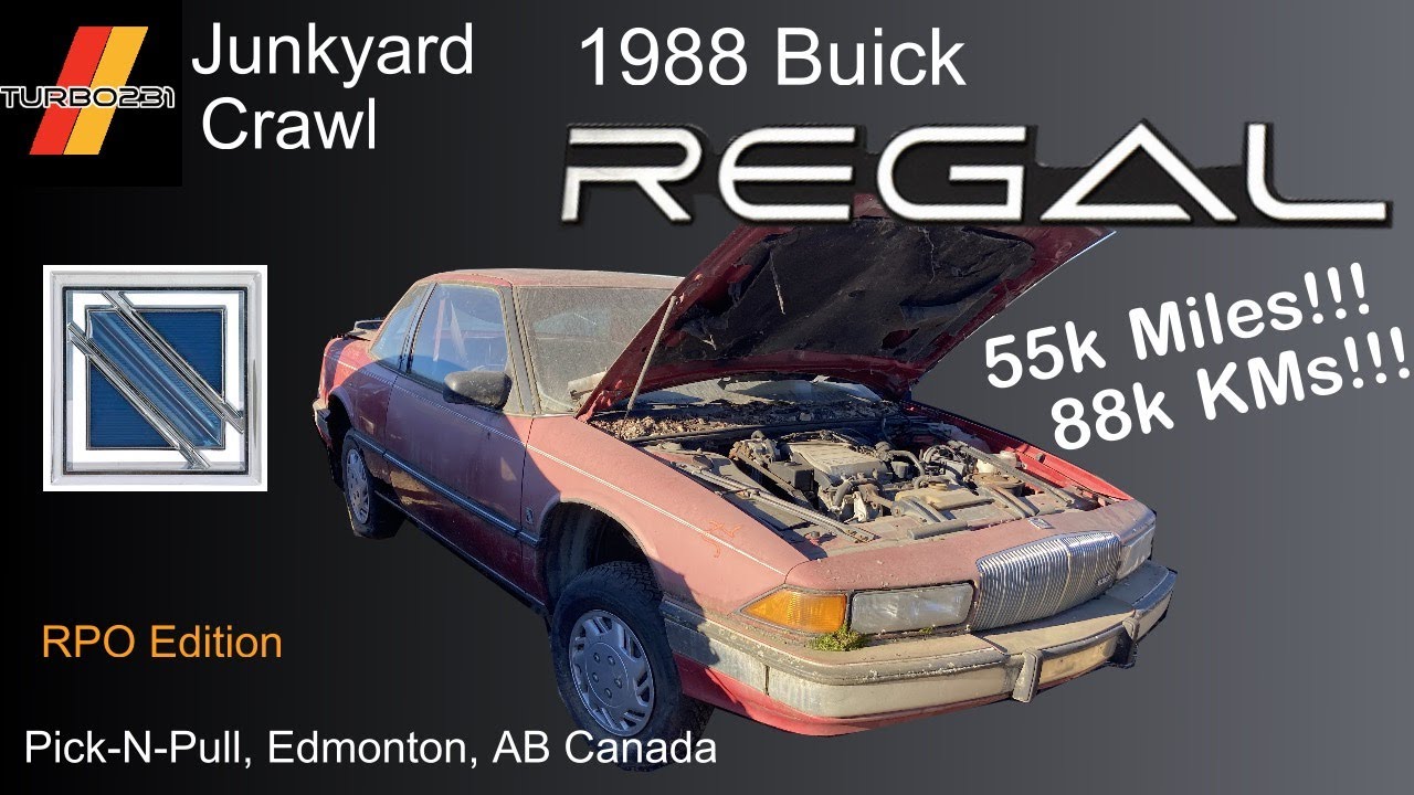 1988 Buick Regal Custom Coupe Junkyard Tour!  So much rust, so few miles...