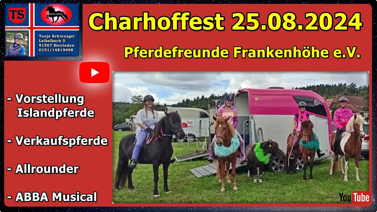 Charhoffest 25.08.2024, Pferdefreunde Frankenhöhe e.V., Vorstellung Islandpferde, Tanja Schienagel