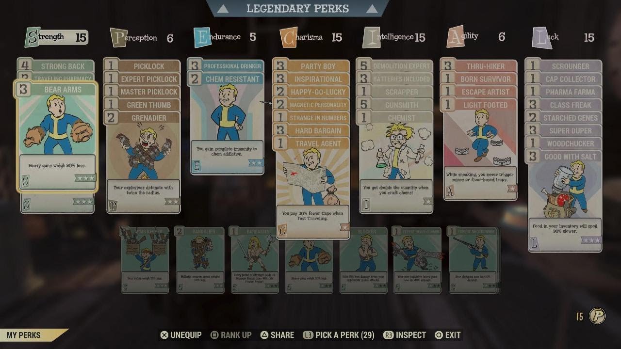 Fallout 76: Scavenger Build with high carry capacity