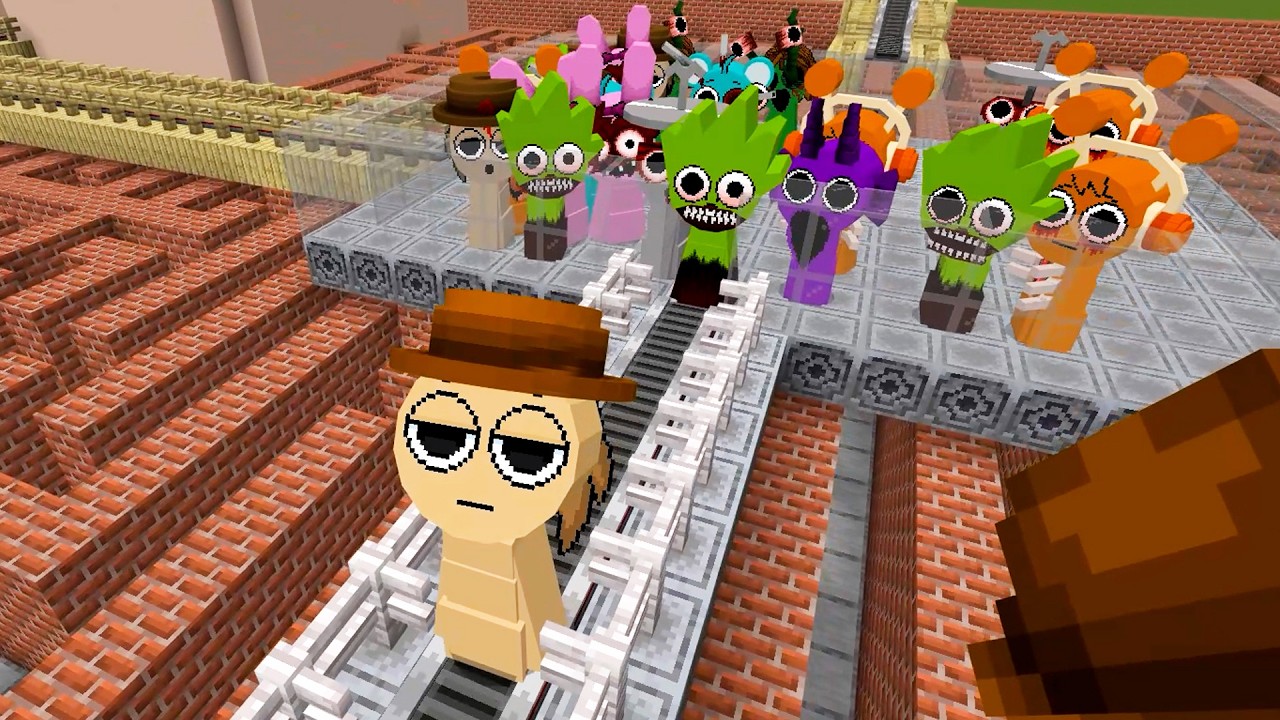 NEW Incredibox Sprunki VS Horror Sprunki Adventure MAZE MAP! Minecraft Bedrock PE/ #59 #sprunki