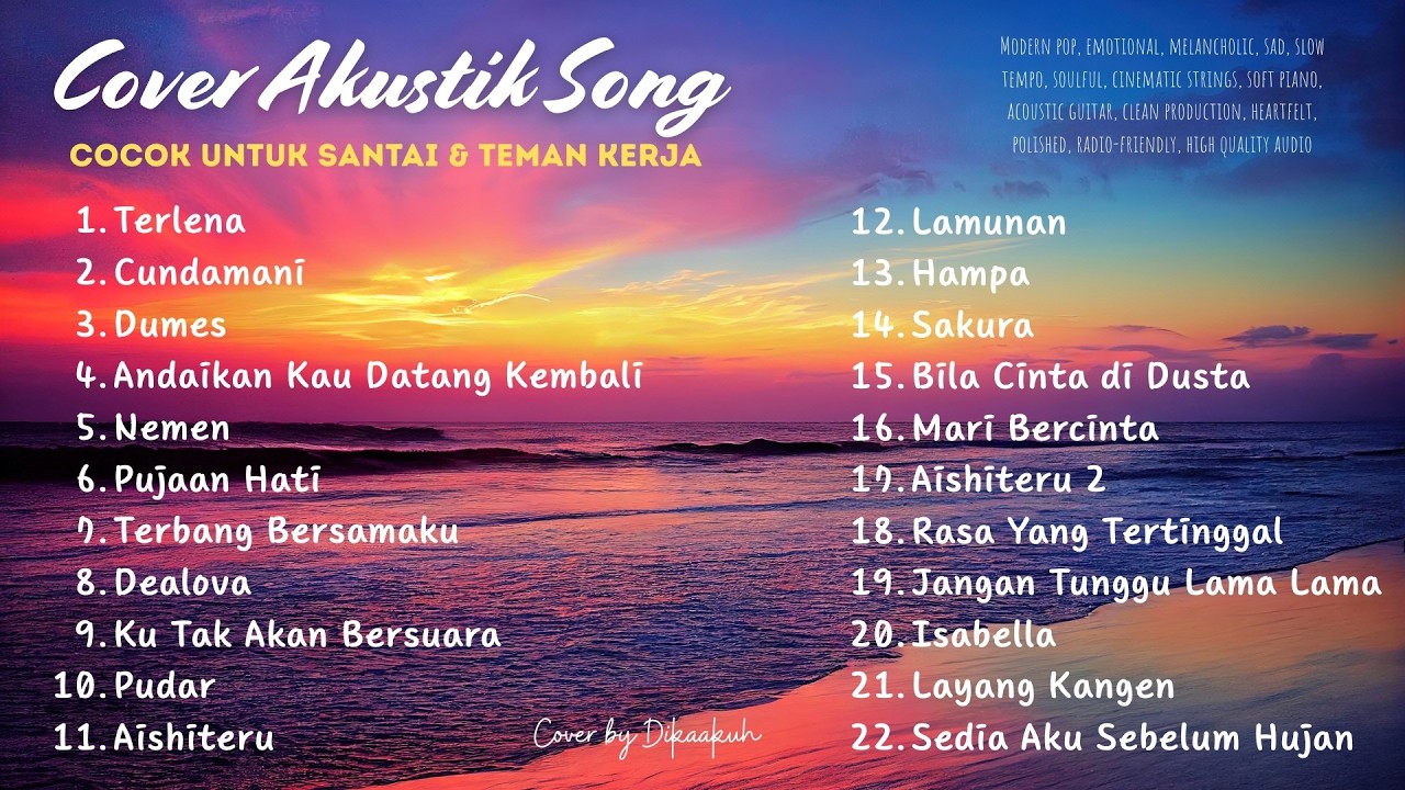 Cover Akustik Modern Pop – Melancholic & Soulful ✨ 22 Lagu Buat Healing & Kerja