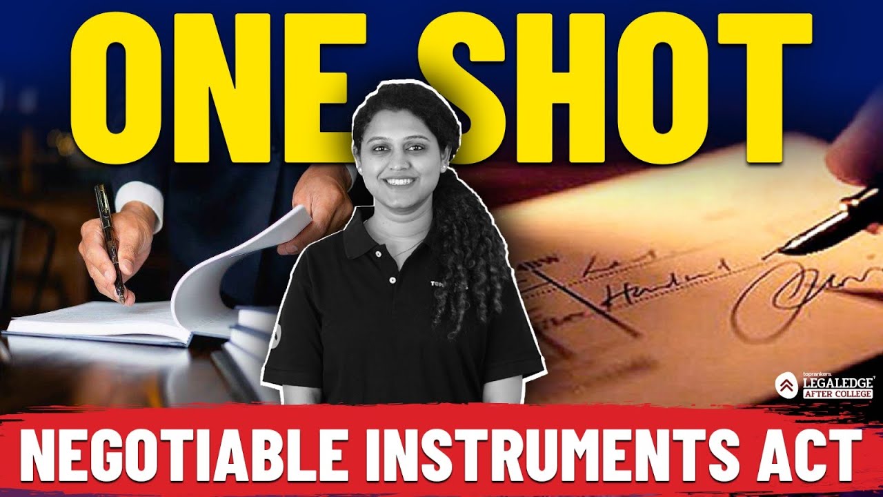 Negotiable Instrument Act 1881 in One Shot | Complete Revision for UGC NET Law 2024