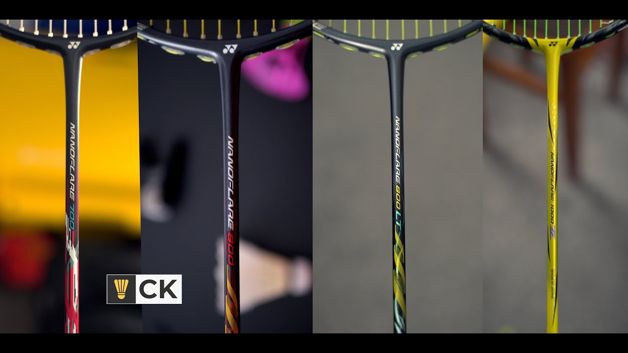 Yonex Nanoflare 1000Z vs 800 vs 800LT vs 700 Badminton Racket Comparison