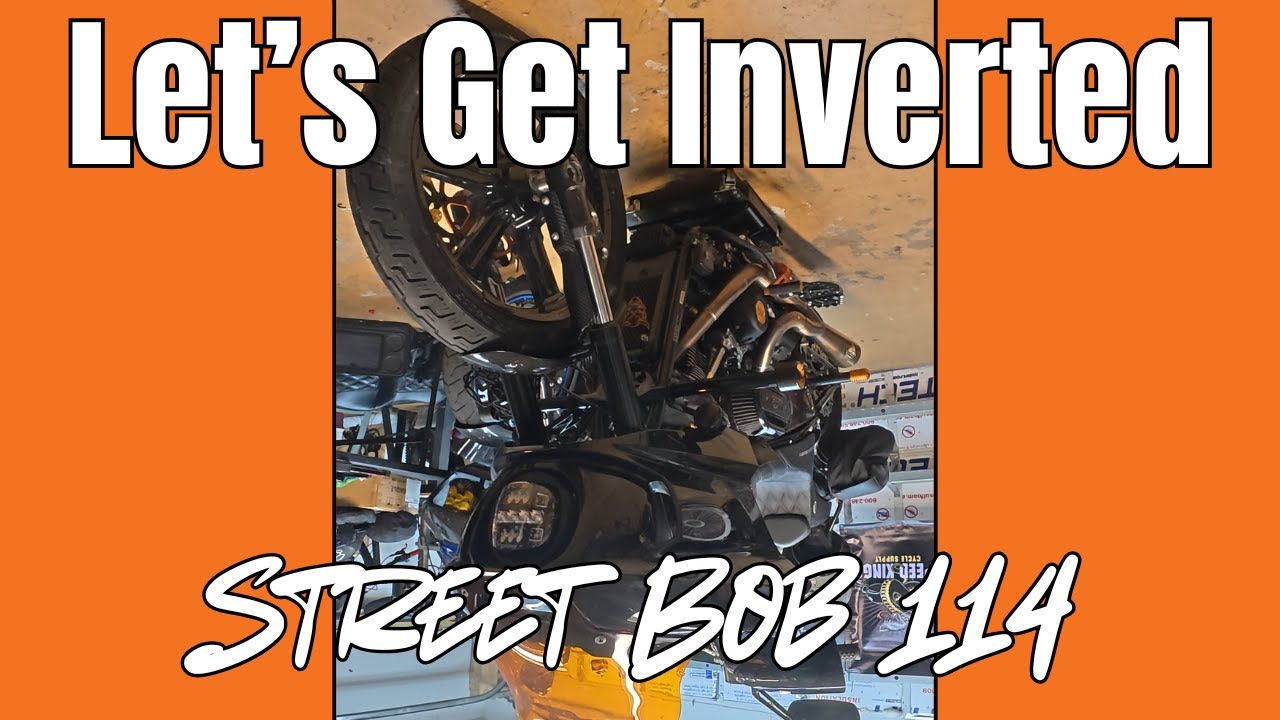 Installing Inverted Forks on a Harley Davidson Street Bob. What Could Go Wrong?