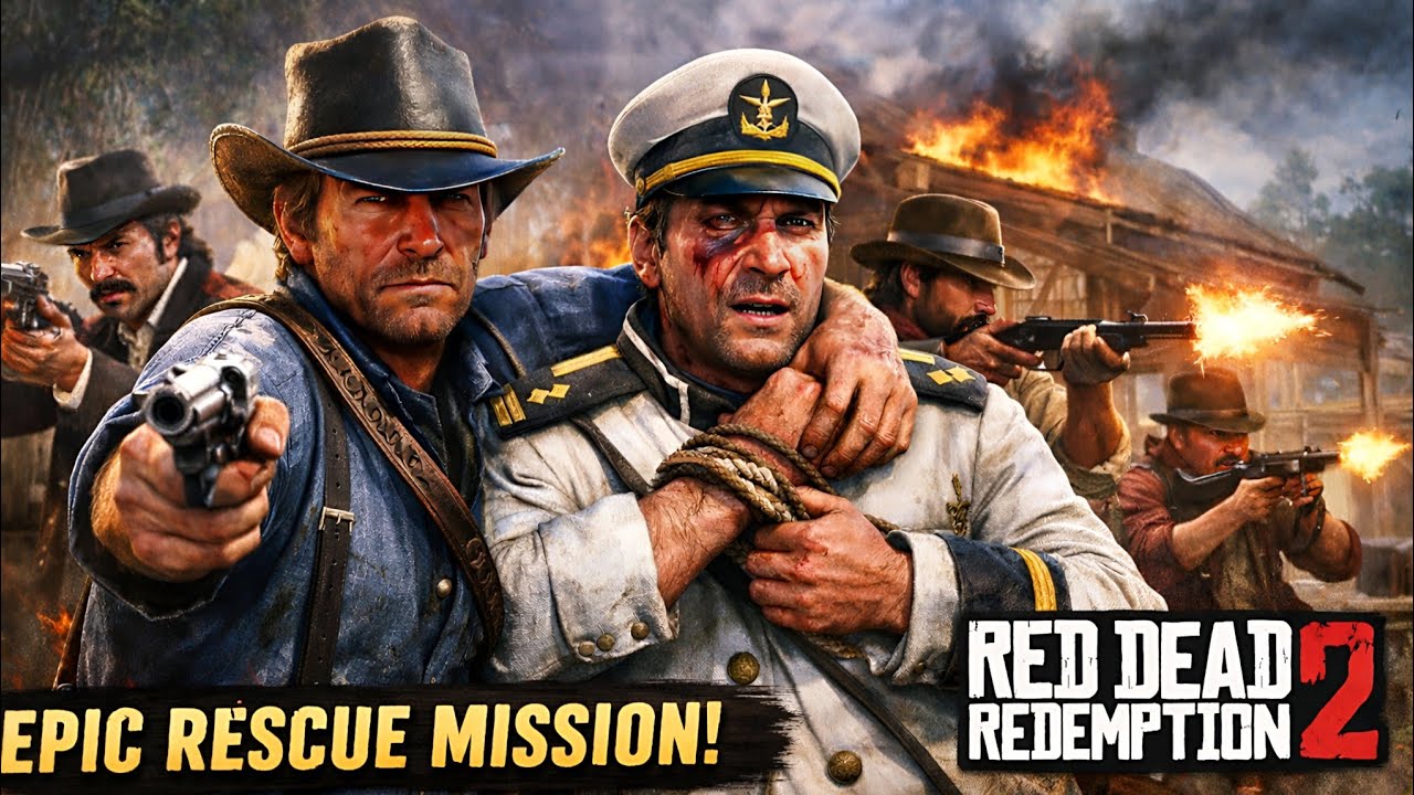 Артур и его друзья спасают капитана! 💥 Напряженная спасательная операция | Геймплей Red Dead Rede...
