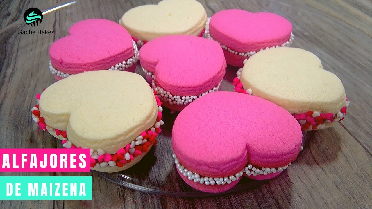 Postre fácil para San Valentin / Alfajores de maizena/ Postre para 14 de febrero/ Sache Bakes