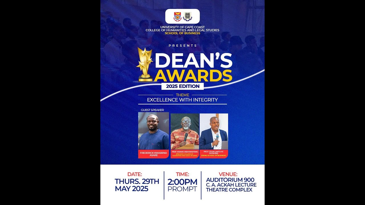 TVUCC LIVE STREAMING: UNIVERSITY OF CAPE COAST SCHOOL OF BUSINESS DEAN'S AWARDS CEREMONY 2025