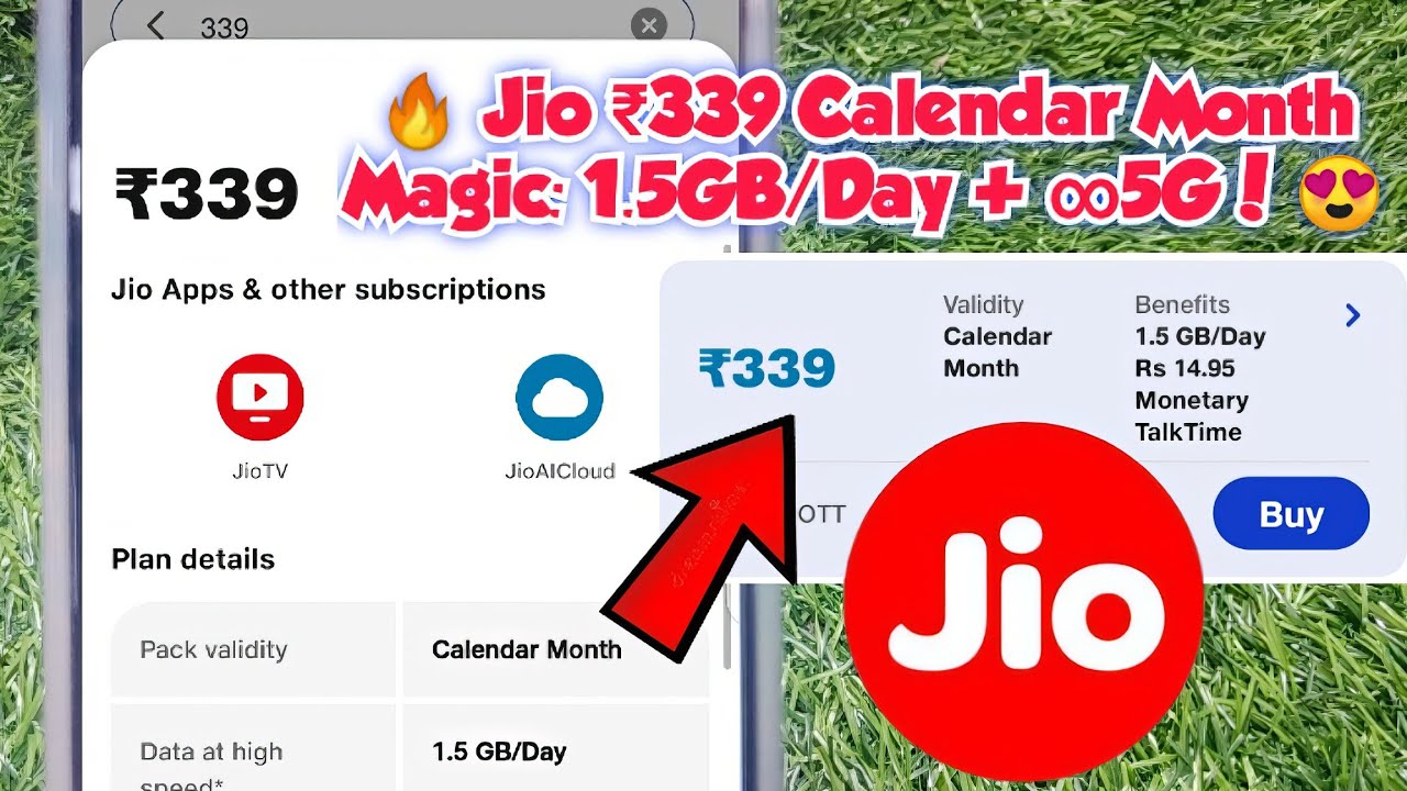 🔥 𝗝𝗶𝗼 ₹𝟯𝟯𝟵 𝗖𝗮𝗹𝗲𝗻𝗱𝗮𝗿 𝗠𝗼𝗻𝘁𝗵 𝗠𝗮𝗴𝗶𝗰: 𝟭.𝟱𝗚𝗕/𝗗𝗮𝘆 + &infin;𝟱𝗚! 😍