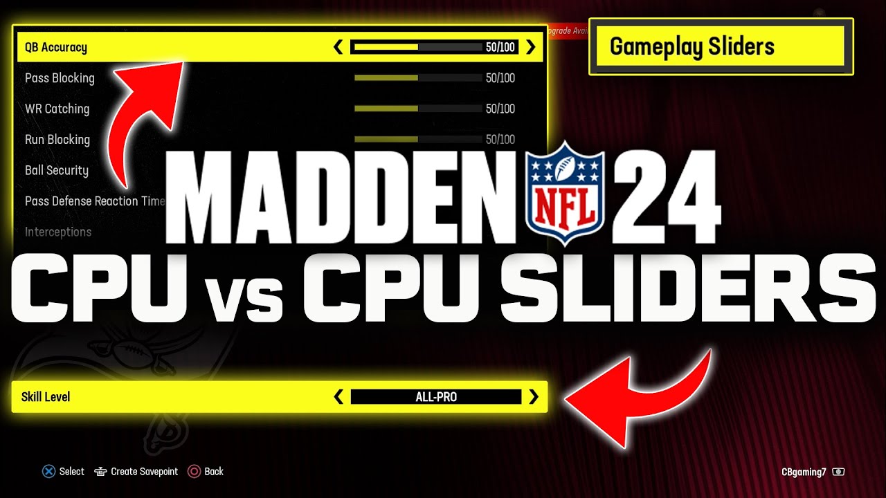 Madden 24 Sliders For Franchise: CPU vs CPU Update!