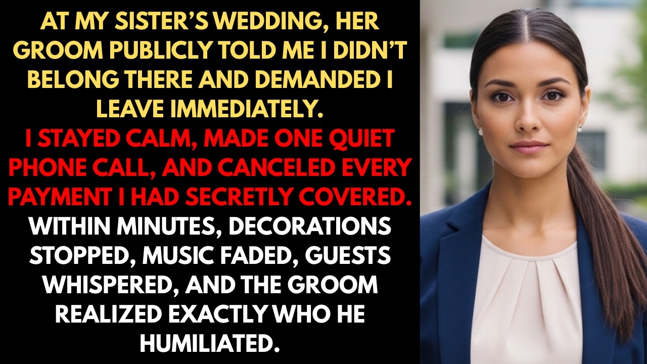 At My Sister’s Wedding, Her Groom Told Me To Leave. I Canceled All The Wedding Paym…