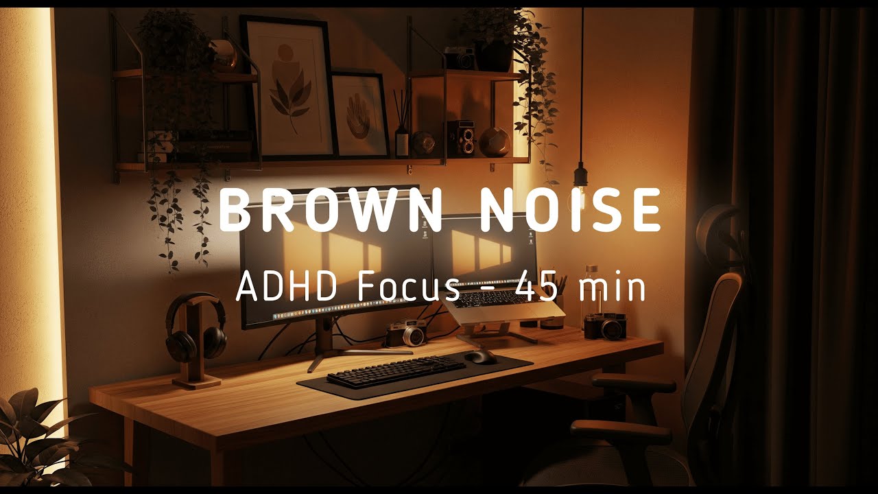 45 Minute Brown Noise ADHD Focus Session – Study Music for Deep Concentration