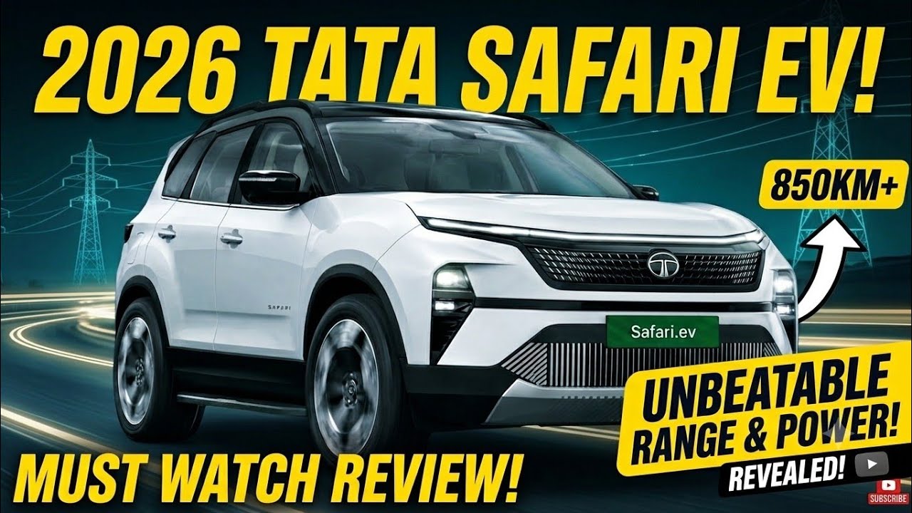 Tata Safari EV 2026: 850KM Range Monster? ⚡ (Shocking Details!) #tata #ev