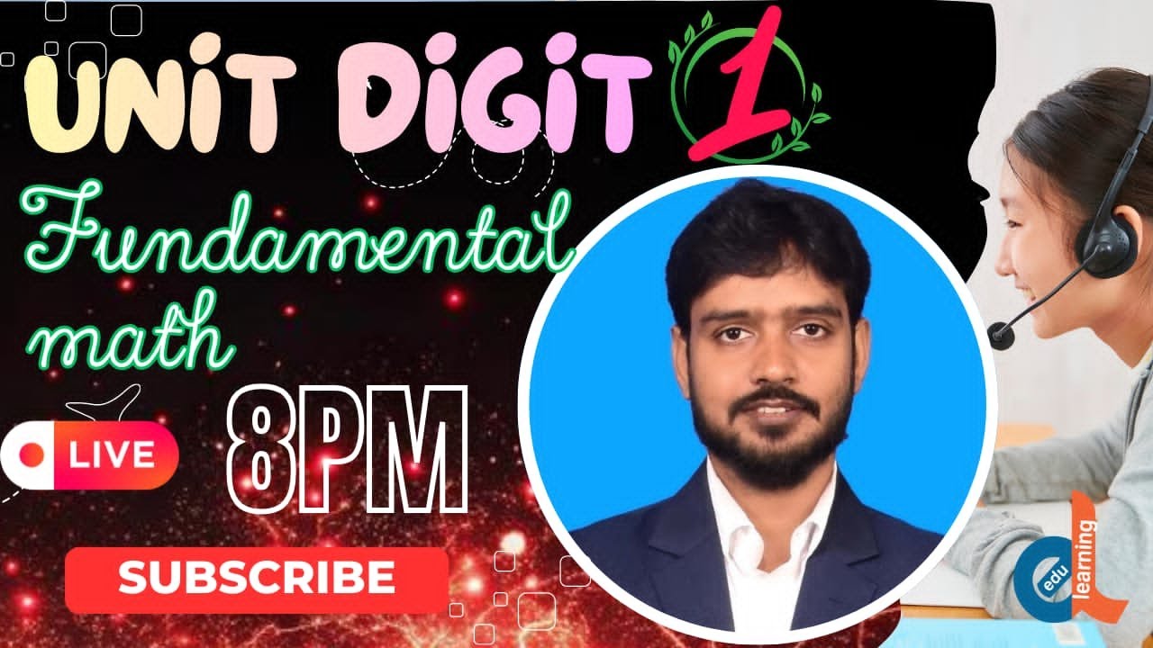 Unit Digit Master Class 1 | Fundamental Math | SSC • Railway • Banking II BY PANKAJ SIR II