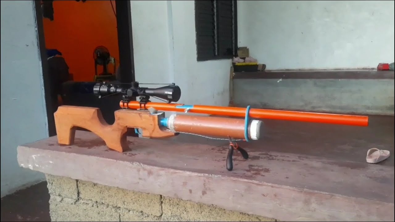 How to make basic bolt action 8mm steel ball PVC danatured alcohol toy gun