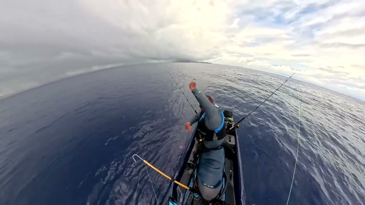 Smashing huge Skip Jack Tuna on the Troll using a Sea-Doo Jet Ski on Guam