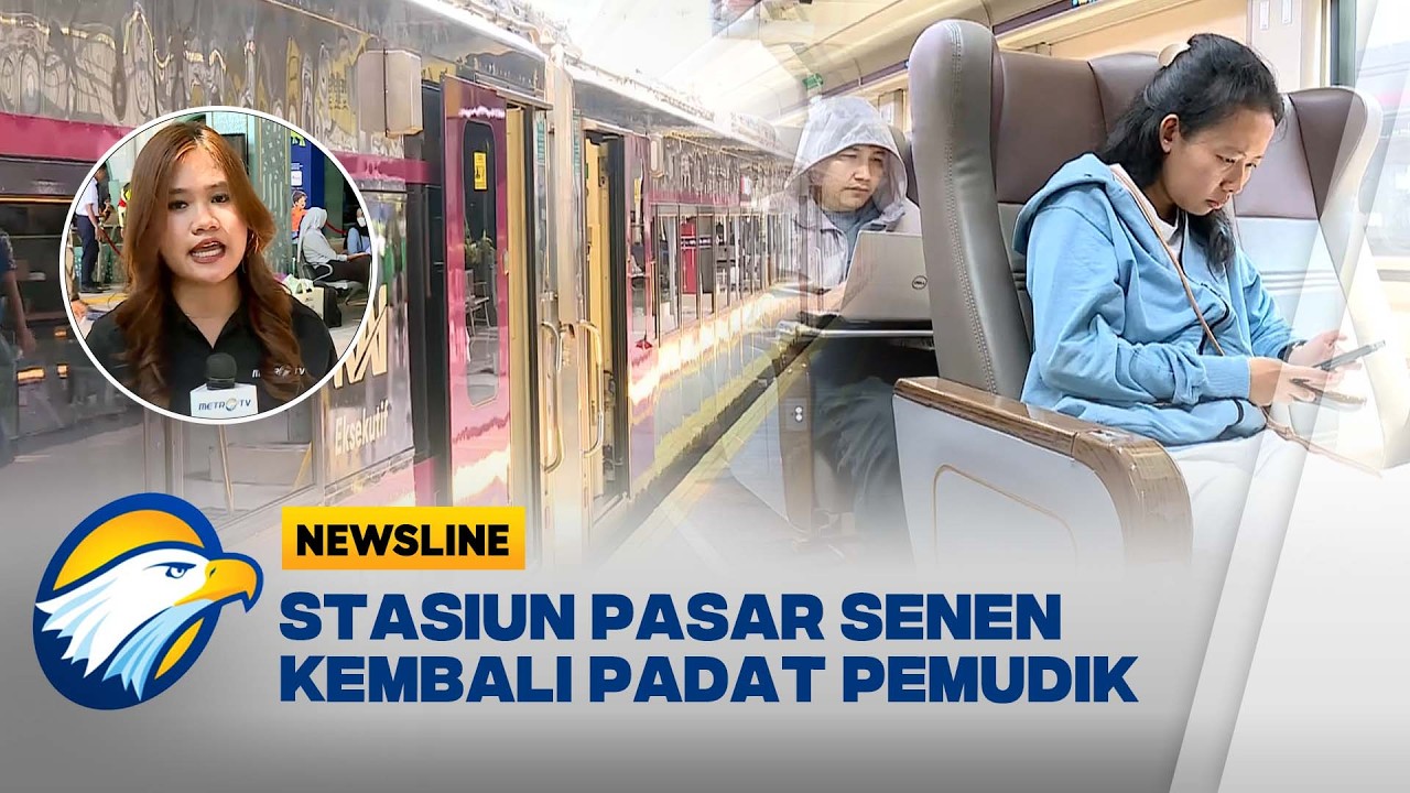 Stasiun Pasar Senen Padat Pemudik Jelang Lebaran 2026 - [Newsline]