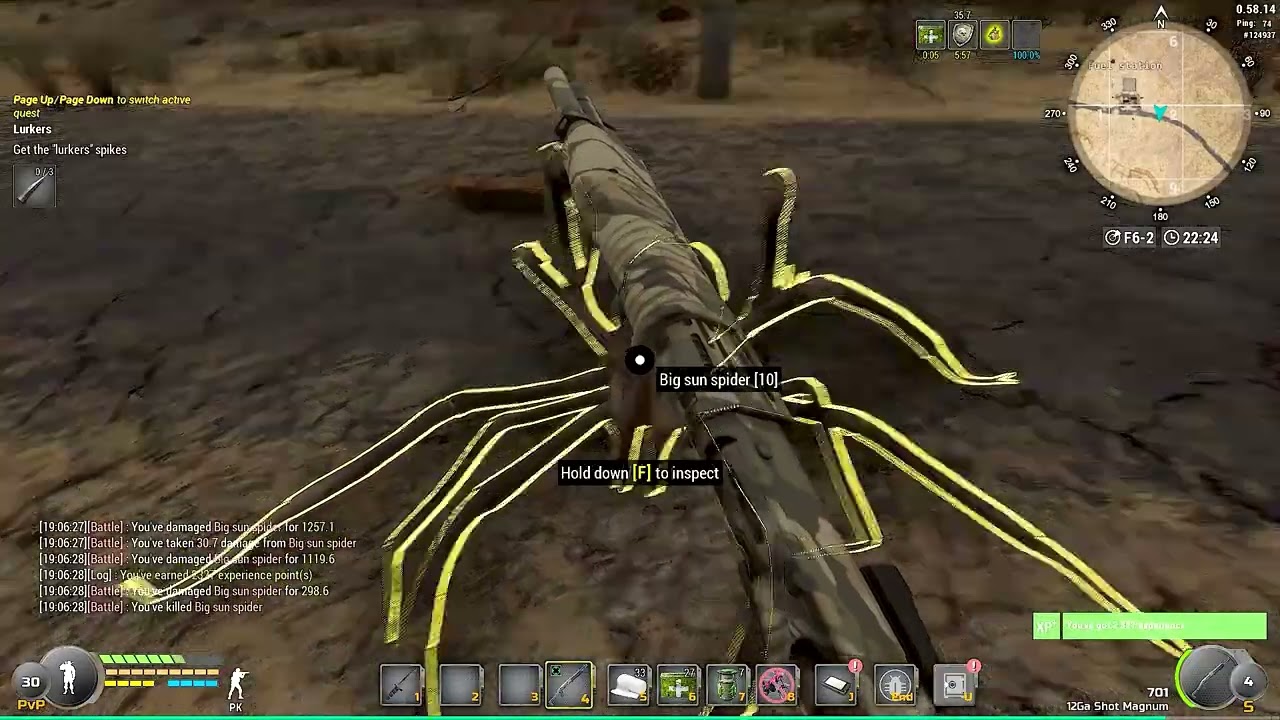 How to farm Sun Spiders using SPAS12 | Will To Live Online