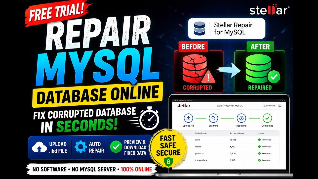 Онлайн-восстановление базы данных MySQL &mdash; быстрое исправление поврежденной базы данных