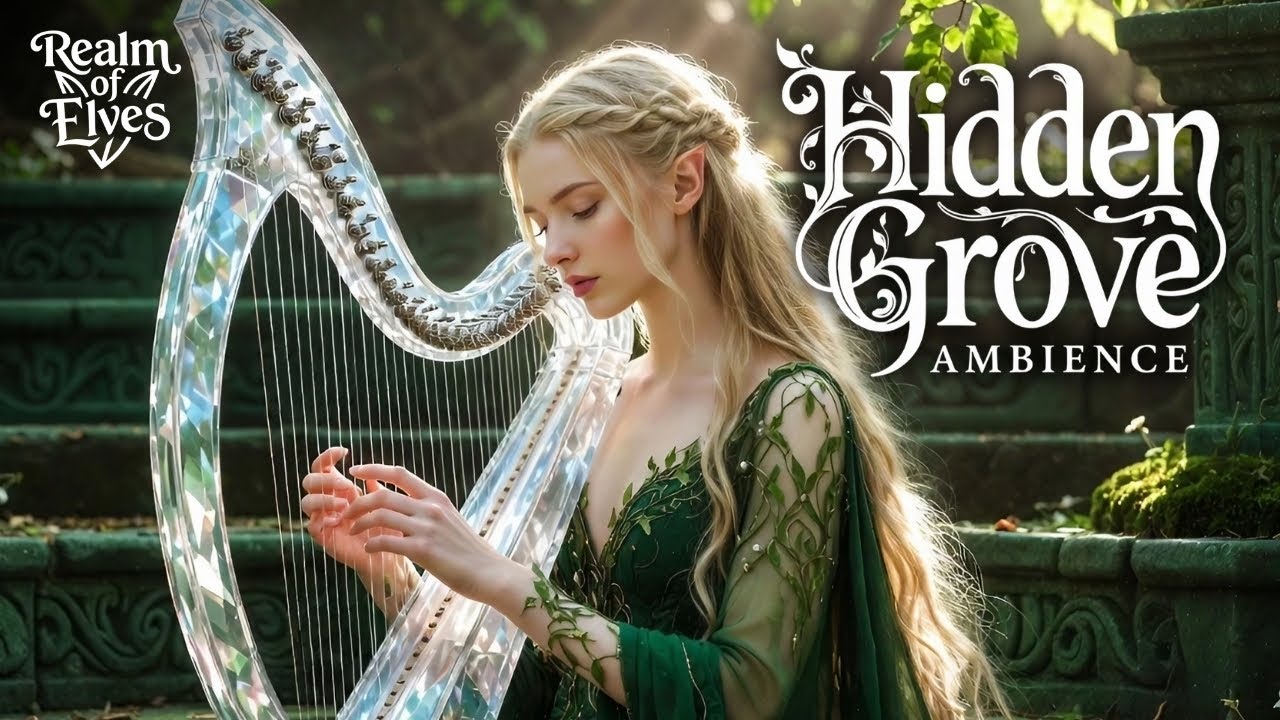 Hidden Grove Ambience | 1 Hour Mystical Fantasy Sounds for Yoga & Mindfulness | Elven Music