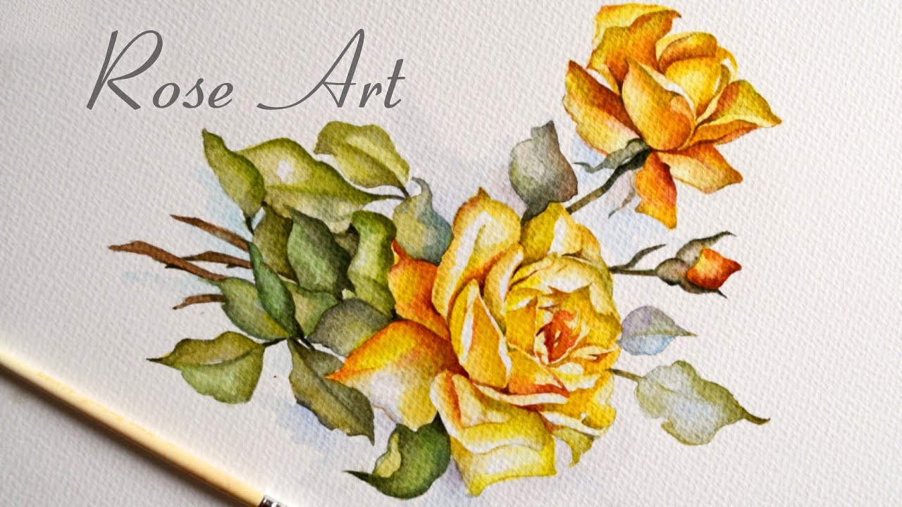 Soft Rose Watercolor Painting | Watercolor Tutorial For Beginners