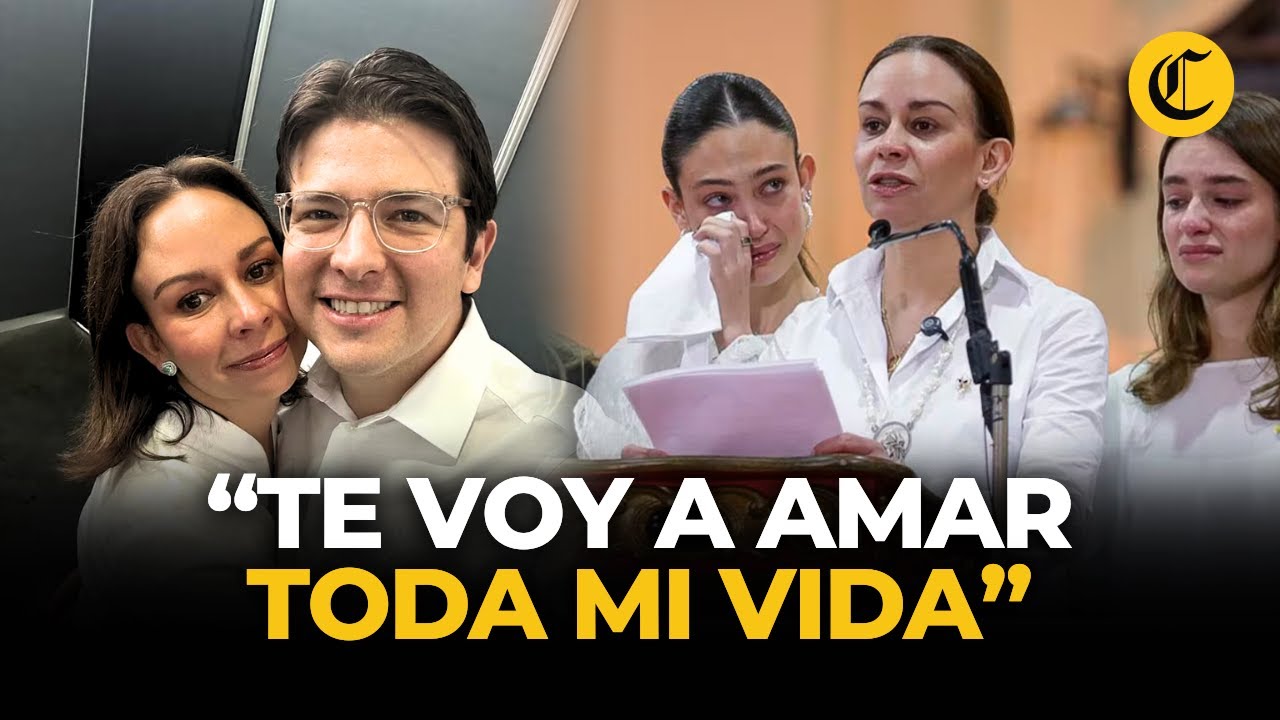 La despedida de la esposa de Miguel Uribe, María Claudia Tarazona, en su funeral | El Comercio