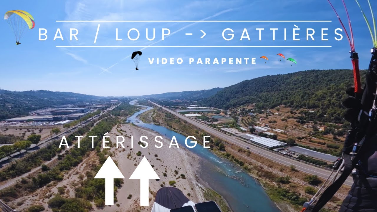 BALADE BAR SUR LOUP / SAINT JEANNET / GATTIÈRES / NICE EN PARAPENTE ! PAYSAGE INCROYABLE