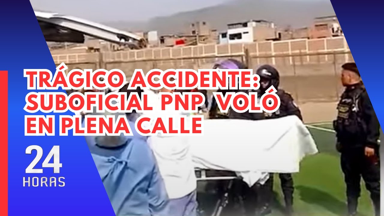 Comas: veh&iacute;culo embiste a moto policial y deja tres heridos cerca de estaci&oacute;n Belaunde