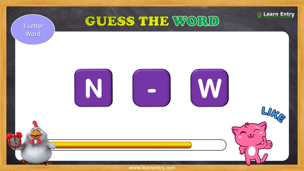 Fill in the missing letters and Complete the words (3 letter words) | Word puzzle game - #4