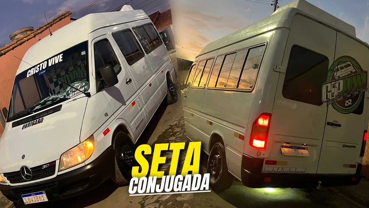 INSTALEI AS SETA CONJUGADA NA VAN 😍 Projeto Sprinter 313