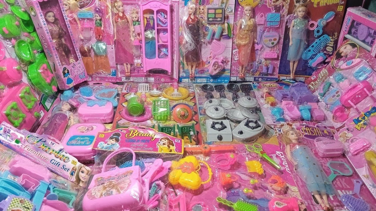 Satisfying with unboxing cute pink mini kitchen set | Asmr toys