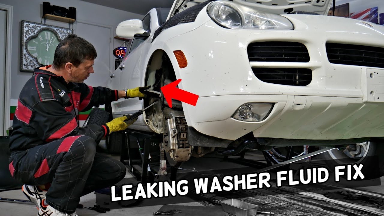 WHY LEAKING WINDSHIELD WASHER FLUID ON PORSCHE CAYENNE, AUDI Q7, VW TOUAREG