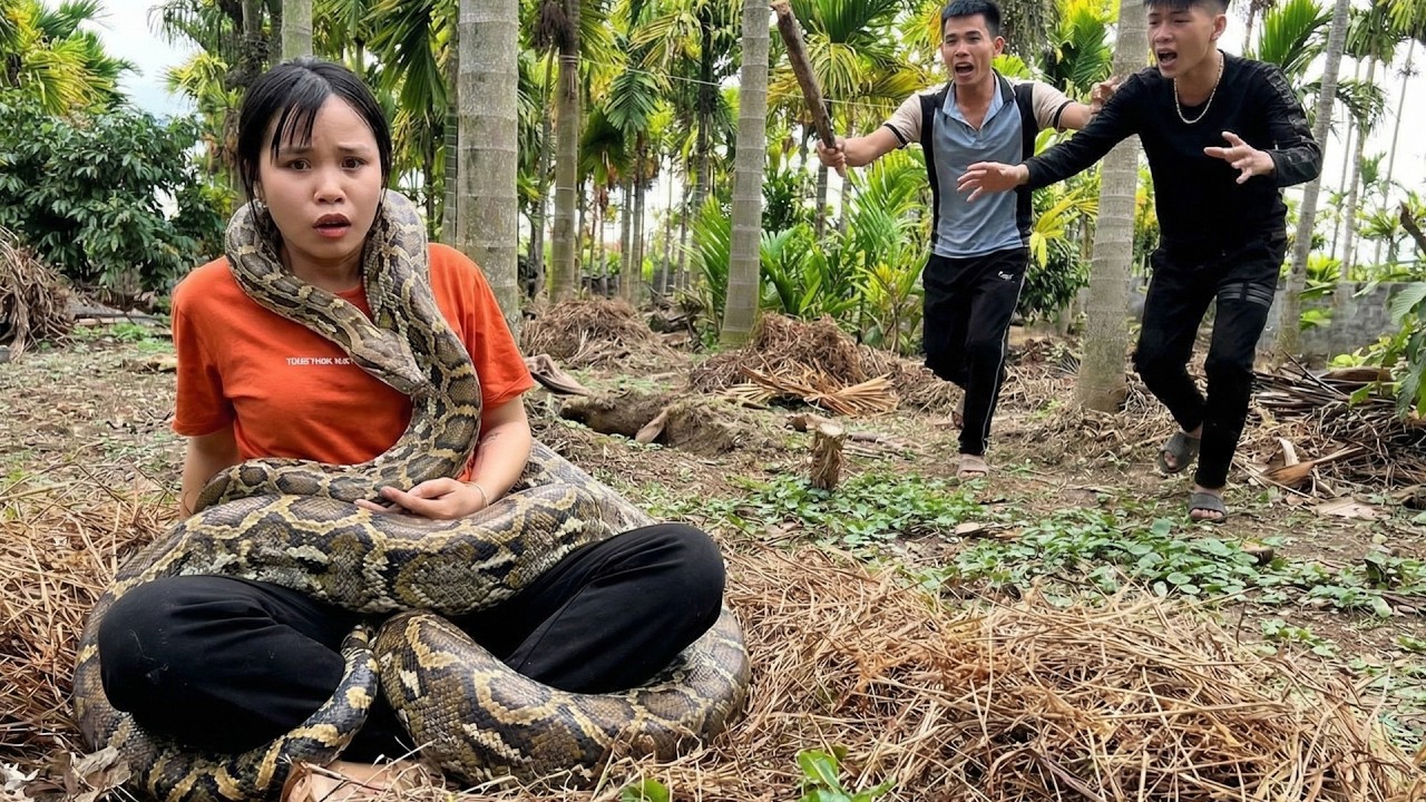 Huge Python Attacks Girl in the Forest &ndash; Brave Men Rush to Rescue!