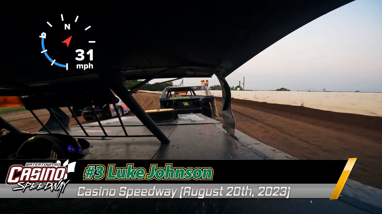 #3L Luke Johnson WISSOTA Midwest Modified On-Board @ Casino (8/20/23)