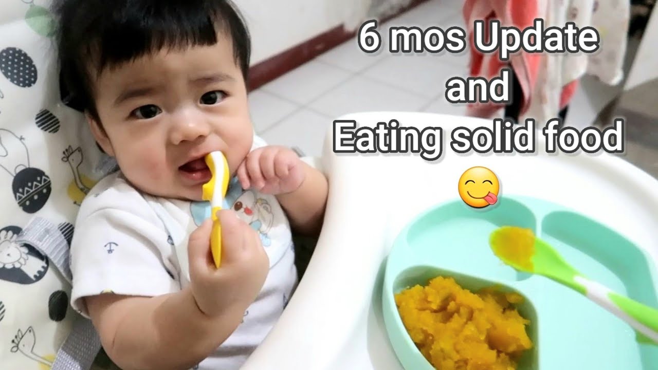 6-MONTH OLD NA SI KHALIX + EATING FIRST SOLID FOOD