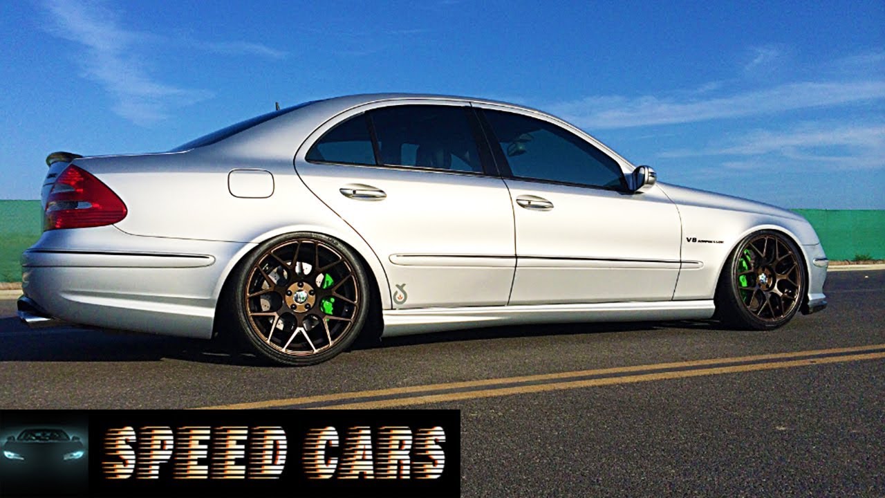 W211 Mercedes E55 AMG V8 Brutal Acceleration Burnout Donuts And Exhaust Sound