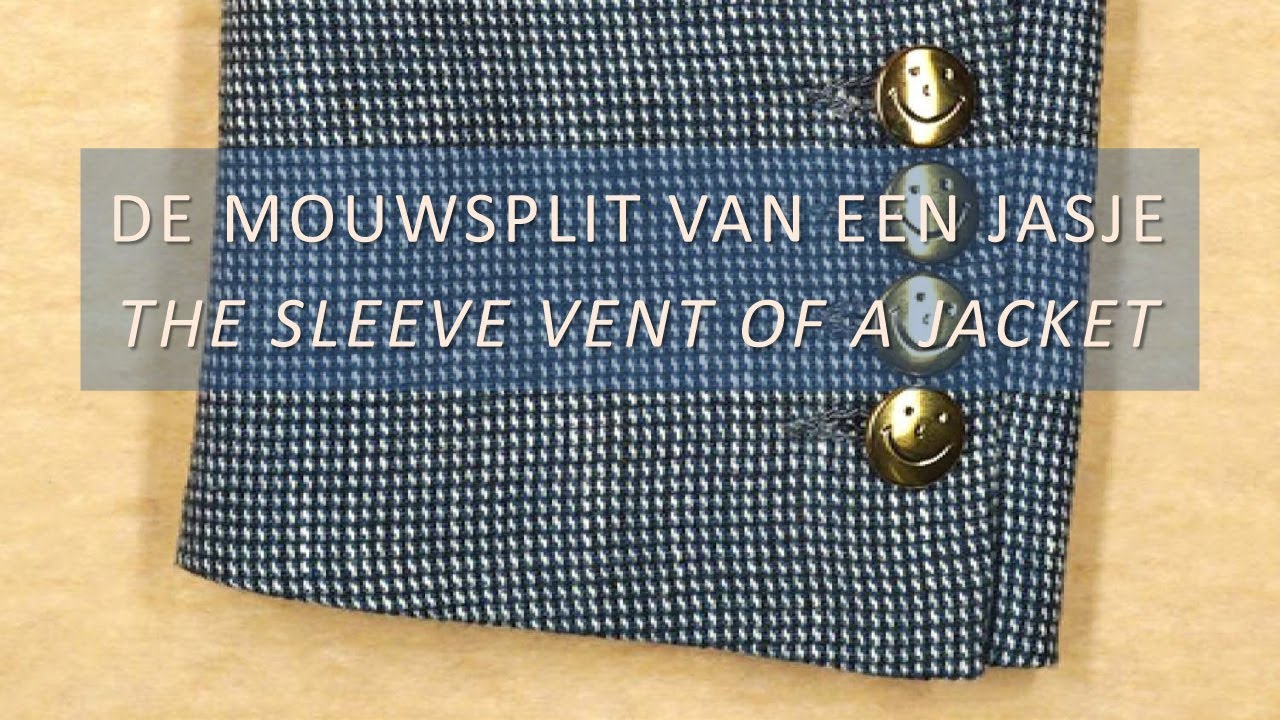 De mouwsplit van een jasje naaien / Sewing the sleeve vent of a jacket