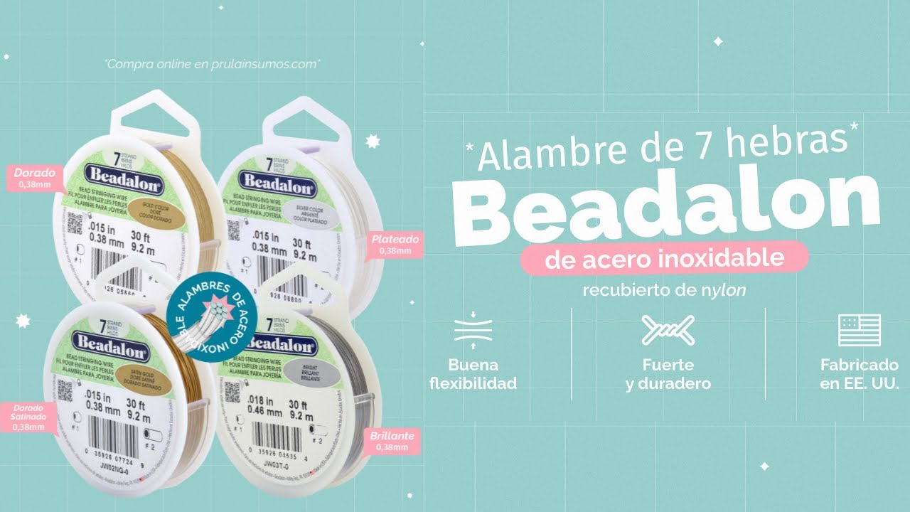 Aprende a usar los alambres para bisuter&iacute;a - Beadalon Bead Stringing Wire 7 strand