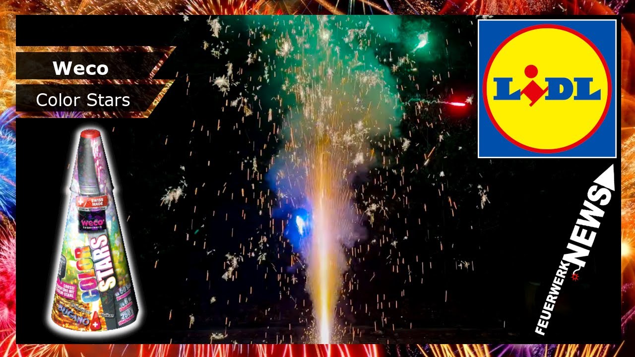 [Charge 2025] Lidl COLOR STARS SCHWEIZER VULKAN 6,99&euro; | Weco Feuerwerk