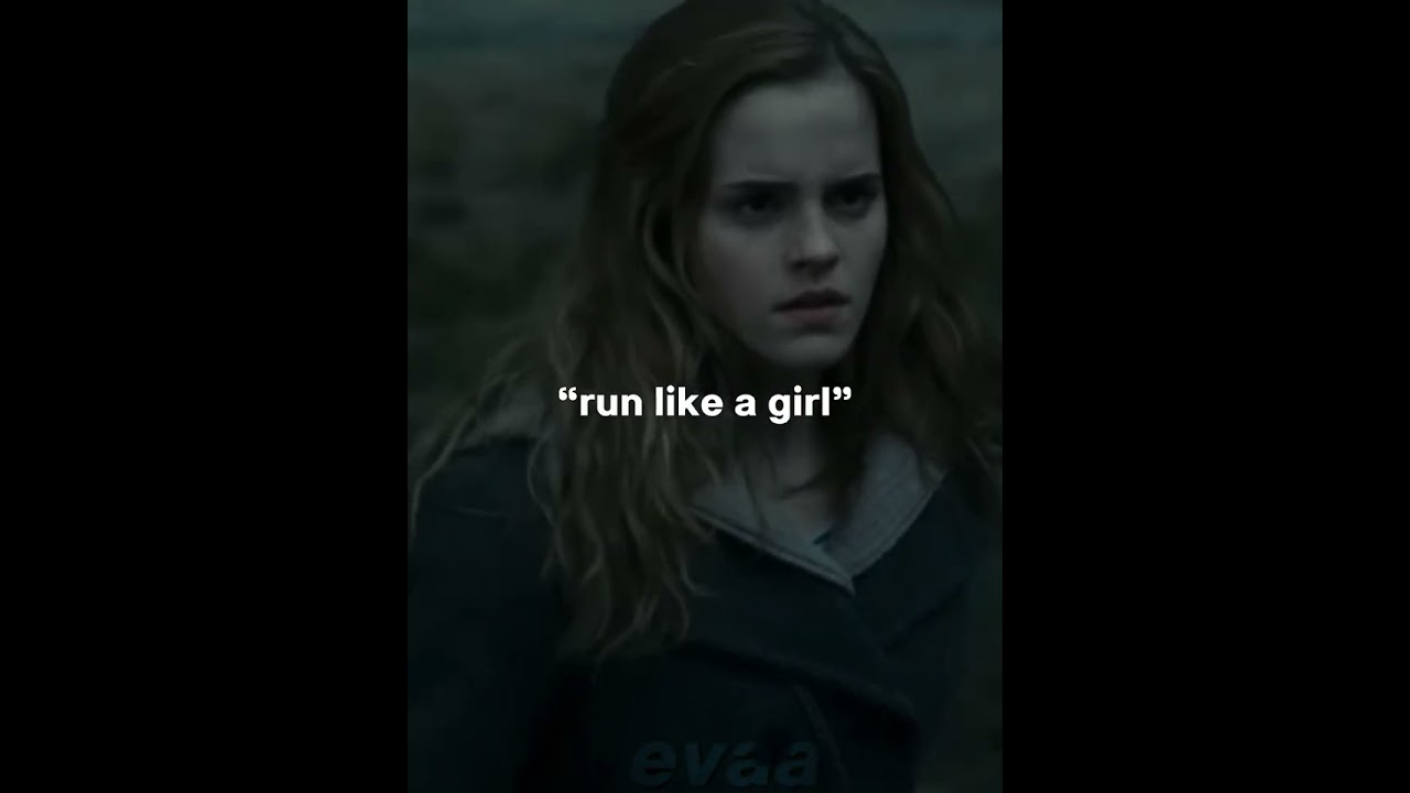 “run like a girl.” hermione granger: || #hermionegranger #harrypotter #womanpower