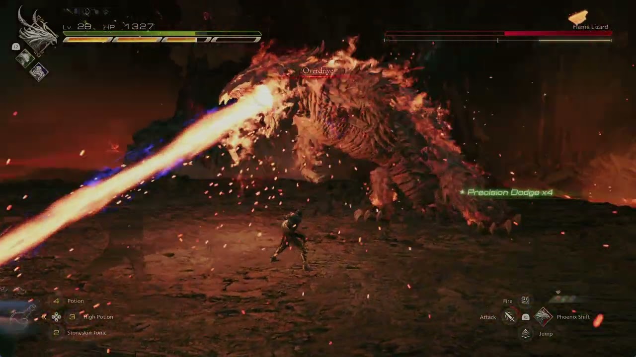 Clive vs Flame Lizard – Final Fantasy XVI