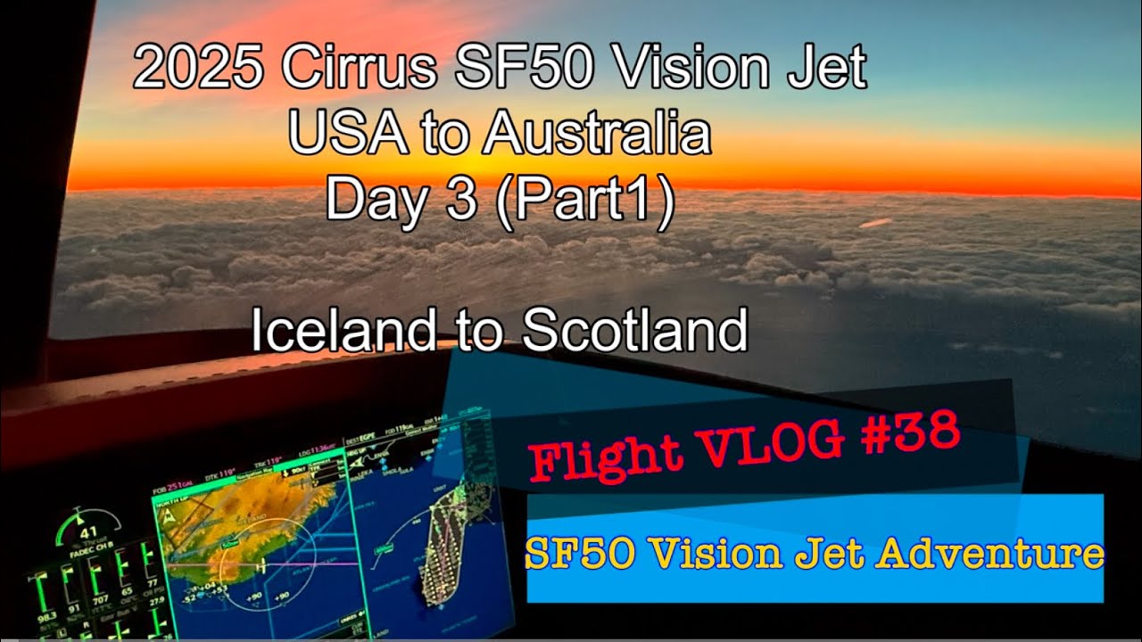 Cirrus SF50 Vision Jet 2025 года, снова из США в Австралию, день 3 (часть 1), Flight VLOG #38