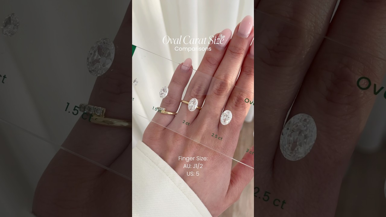Oval Diamond Size💎 #diamond #carat