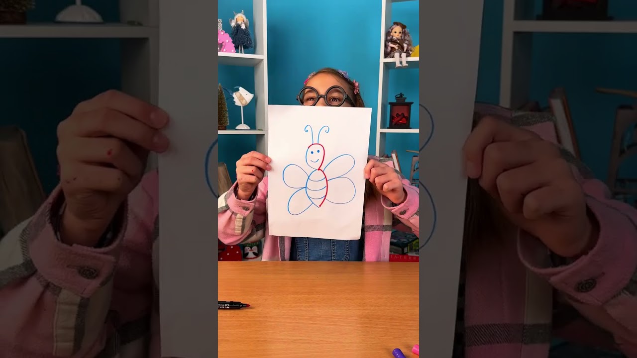 Drawing WIth Numbers: Butterfly 🦋🎨 #forkids