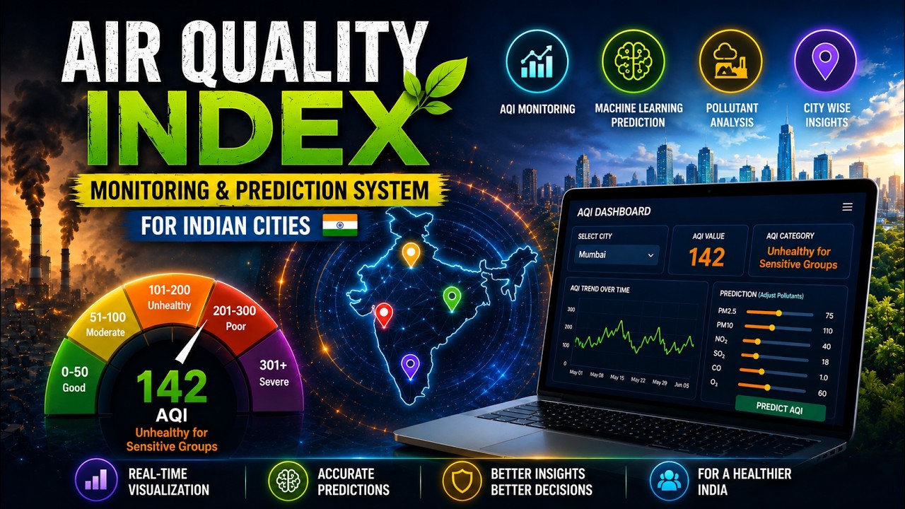🌍 Air Quality Index (AQI) Monitoring & Prediction System for Indian Cities