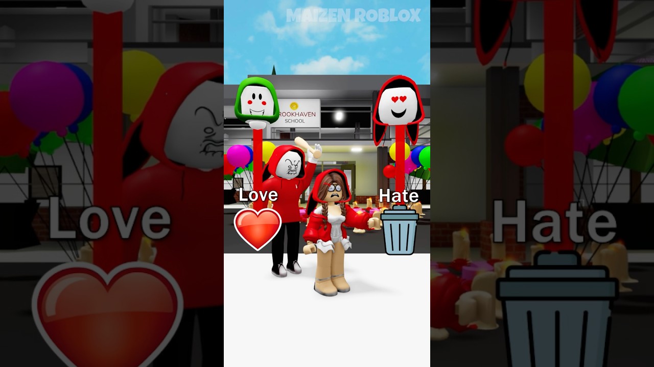 JJ Sister Choose MIKEY or JJ??! 💔💗 #shorts #roblox #maizen