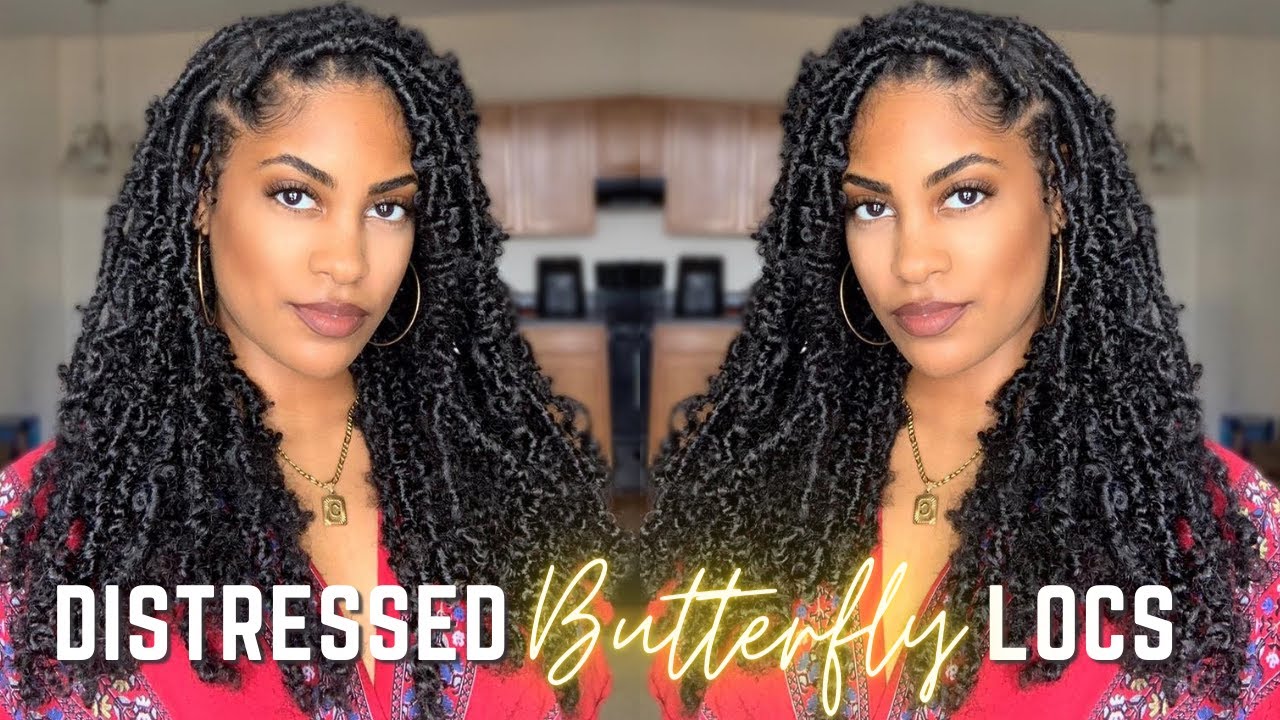 SUPER EASY DISTRESSED BUTTERFLY LOCS TUTORIAL | SOFT LOCS | BEGINNER FRIENDLY