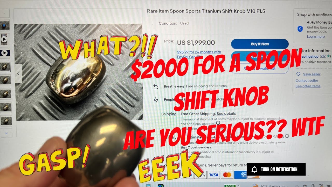 Spoon Titanium Shift Knob selling for $2000!!! WHAT THE #! @*&%